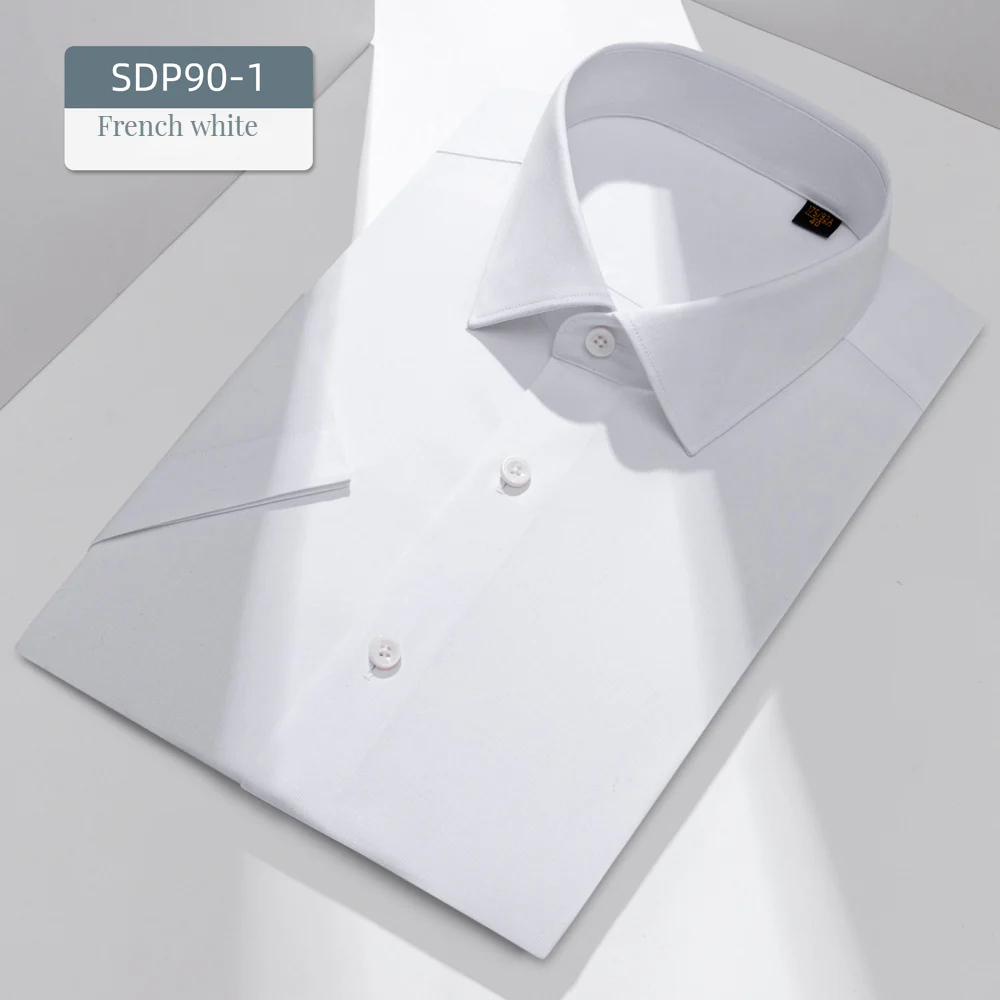 230 count white shirt 100% cotton DP ready-made garment non-ironing high-end - Image 4