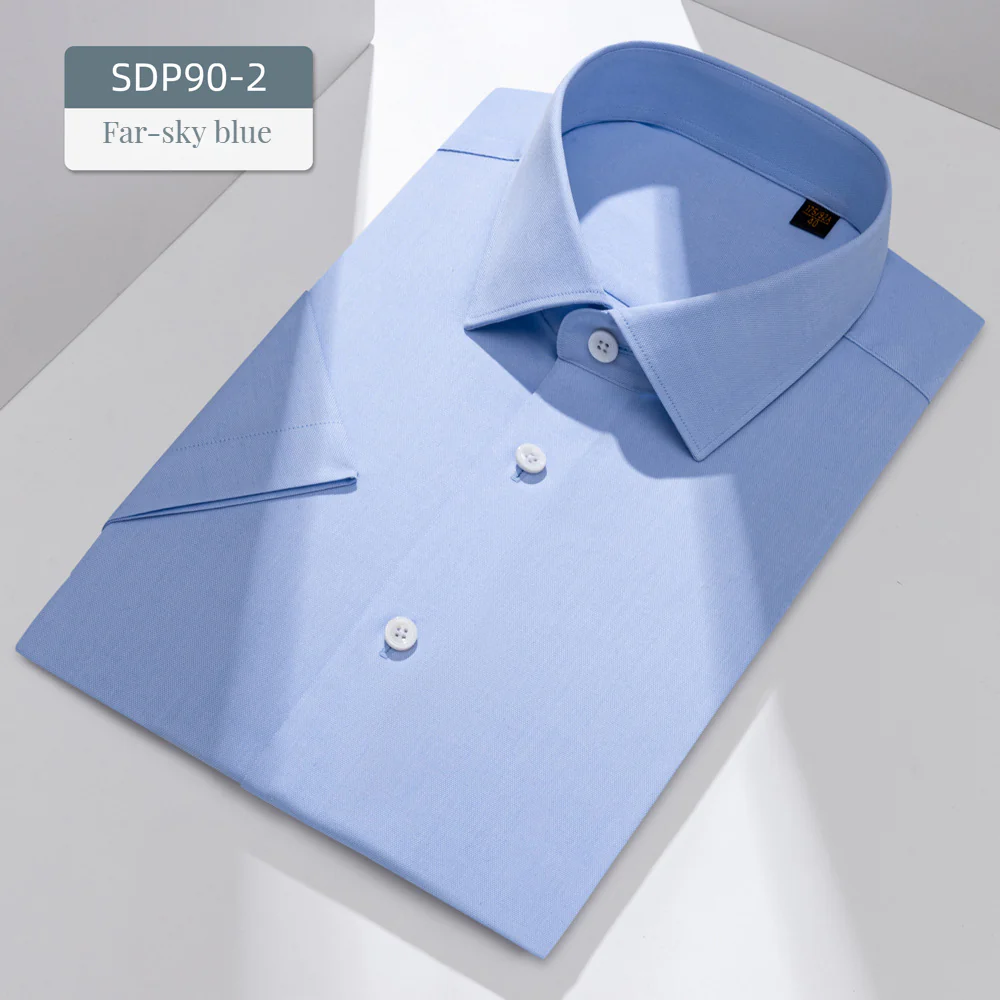 230 count white shirt 100% cotton DP ready-made garment non-ironing high-end - Image 5