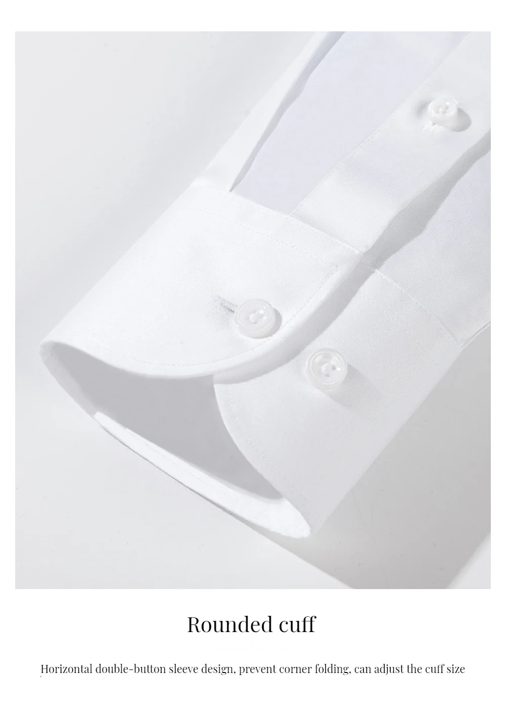 230 count white shirt 100% cotton DP ready-made garment non-ironing high-end - Image 9