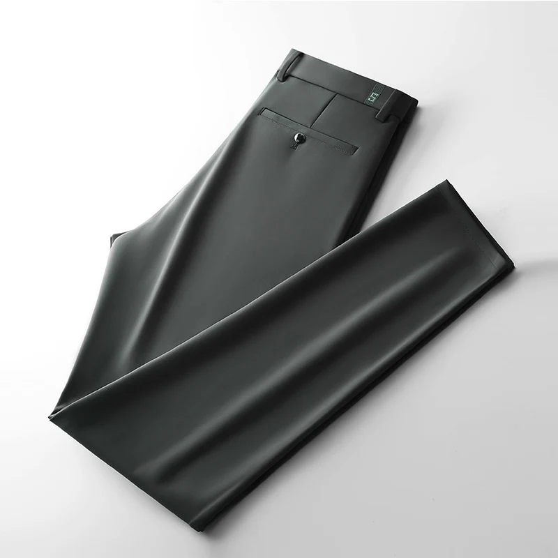 High-end drape ice silk pants business casual trousers - Image 3