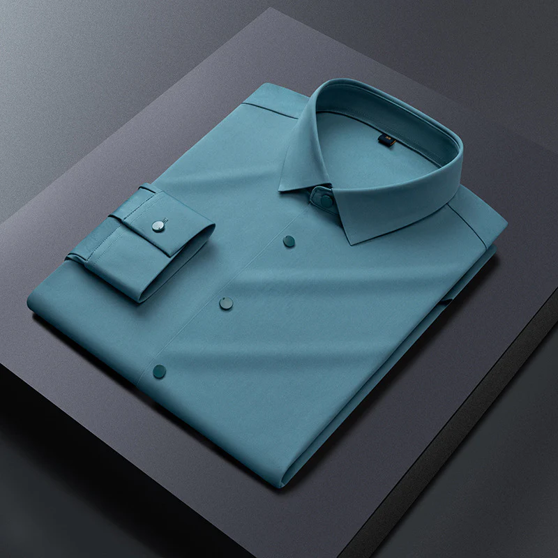 Ice Silk Seamless Stretch Shirt - Image 12