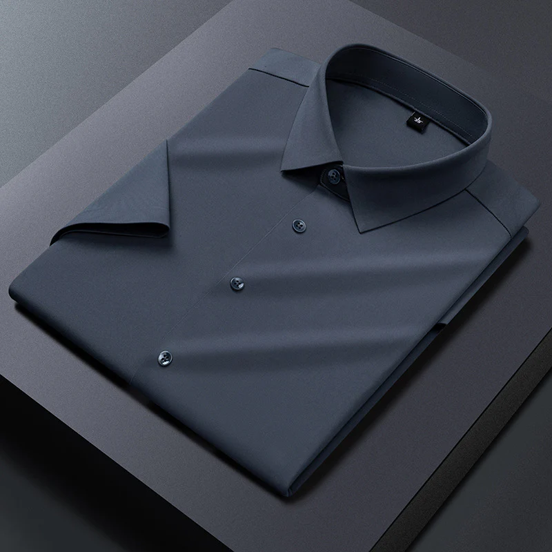 Ice Silk Seamless Stretch Shirt - Image 6