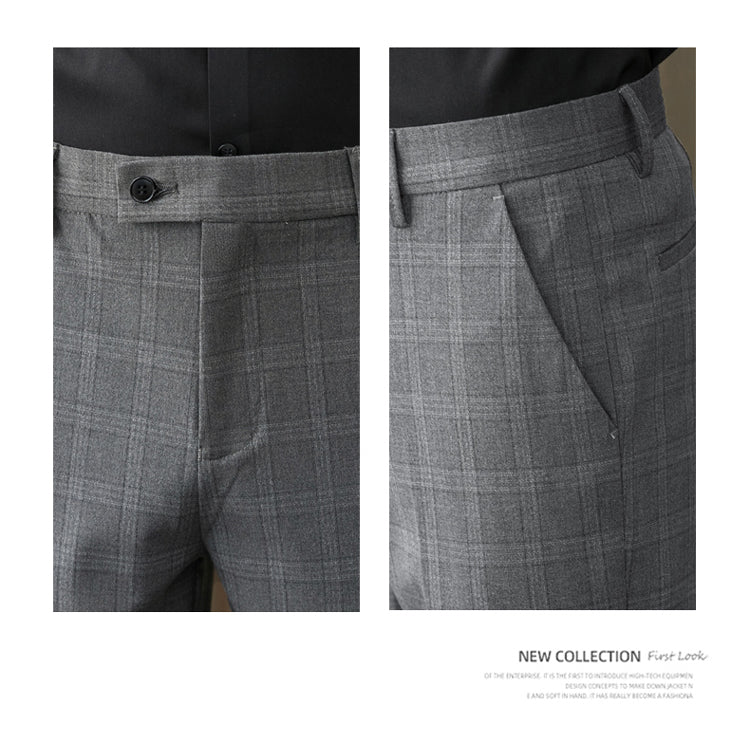 Korean style business casual plaid trousers - Image 4