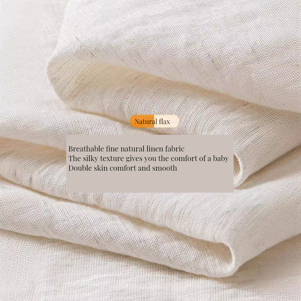 Linen shirt men's cotton and linen long-sleeved stand-up collar shirt white loose Japanese retro top - Image 4