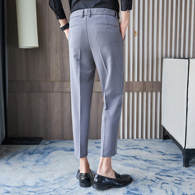 Men's 9 point elastic waist casual suit pants - Image 5