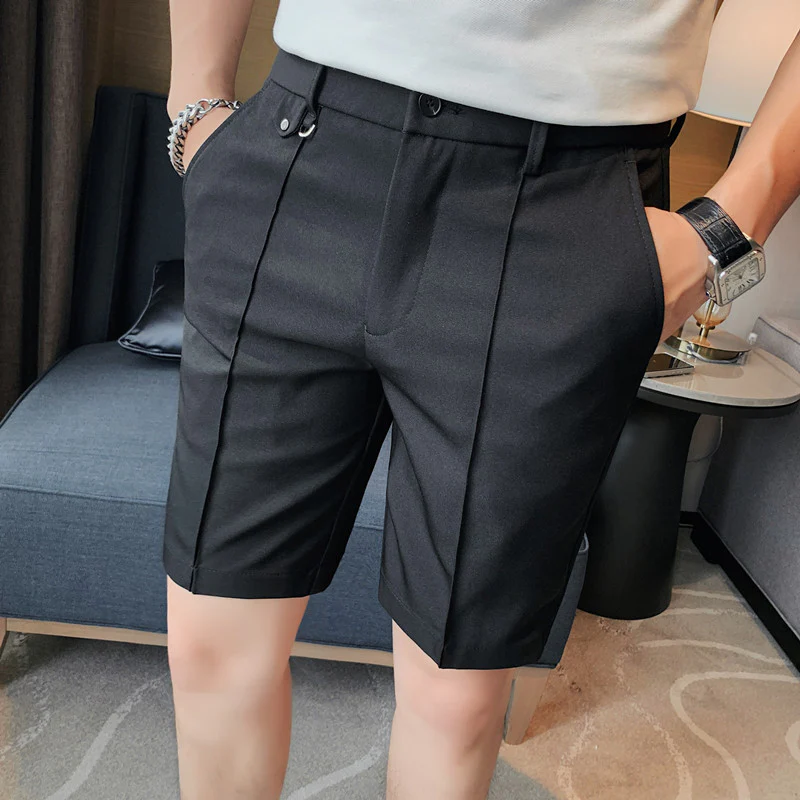Men's casual suit shorts British style shorts - Image 4