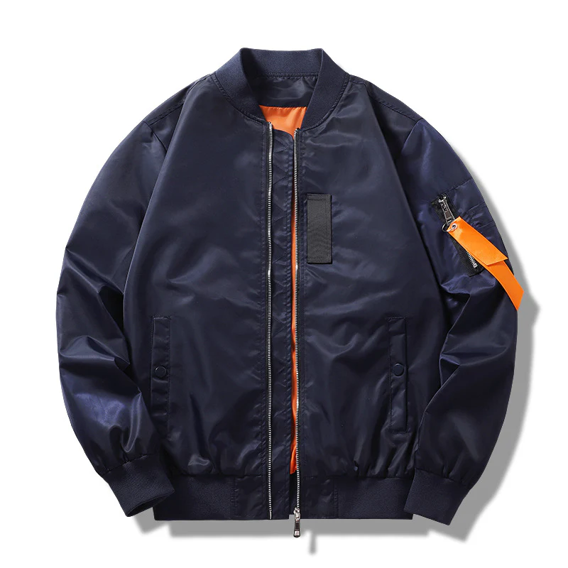 Men's loose short bomber jacket Hong Kong style coat baseball jacket - Image 3