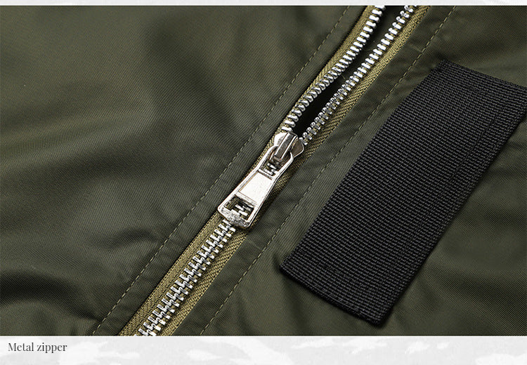 Men's loose short bomber jacket Hong Kong style coat baseball jacket - Image 9