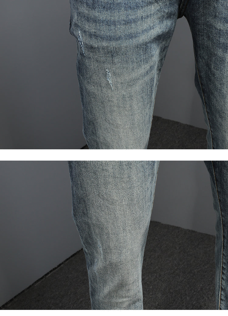 Men's straight American light-colored simple jeans for all seasons - Image 5