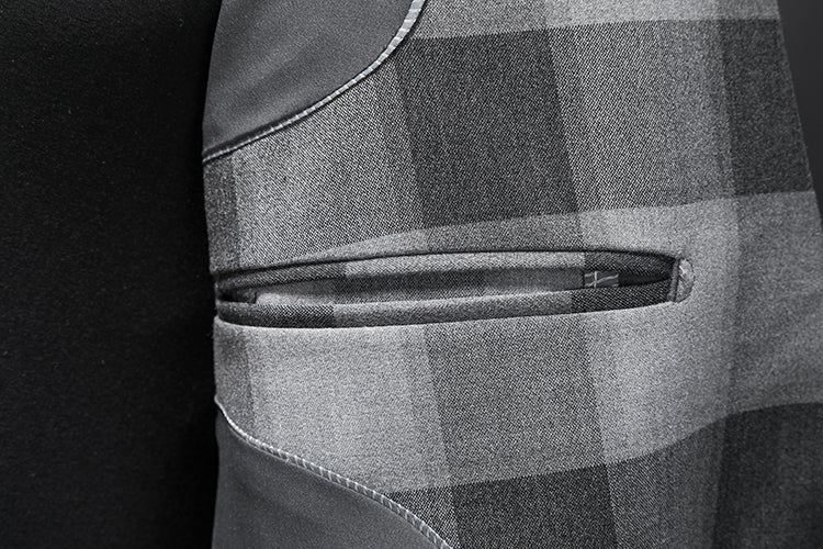 Men's suit jacket plaid three-dimensional stylish slim fit - Image 5
