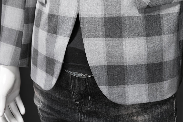 Men's suit jacket plaid three-dimensional stylish slim fit - Image 8