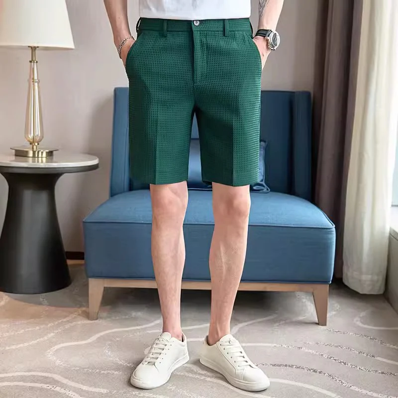 Men's suit shorts ice silk high-end casual shorts - Image 4