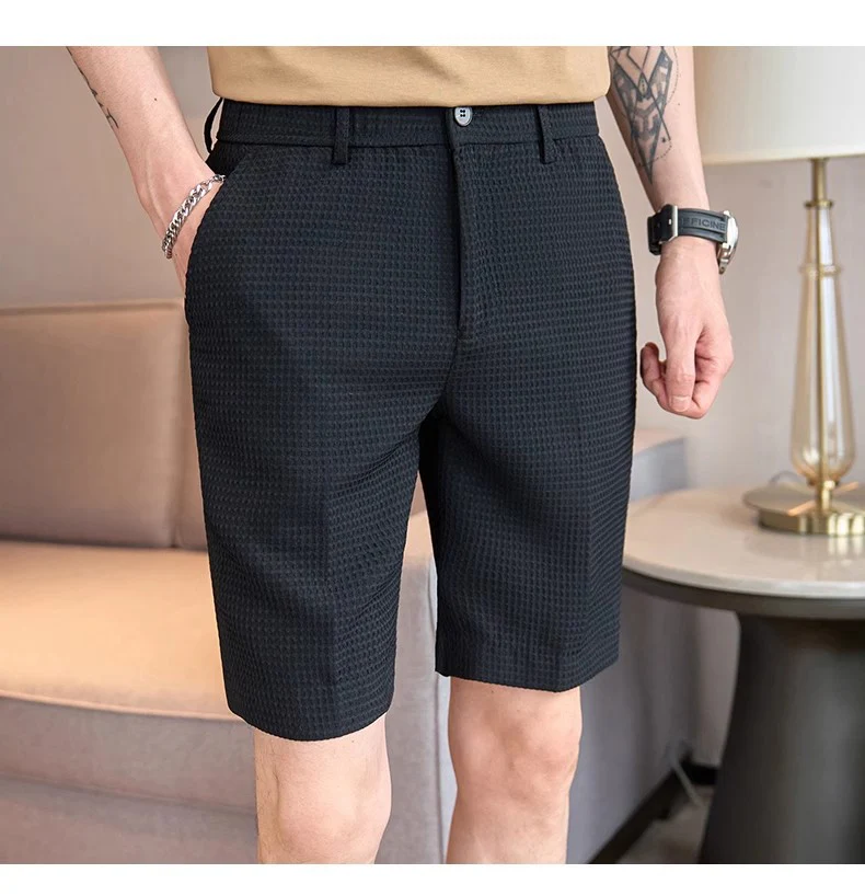 Men's suit shorts ice silk high-end casual shorts - Image 5