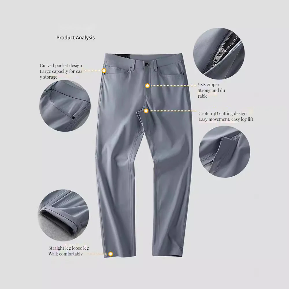 Outdoor functional pants, thin casual pants, men's light luxury high-end straight trousers - Image 6