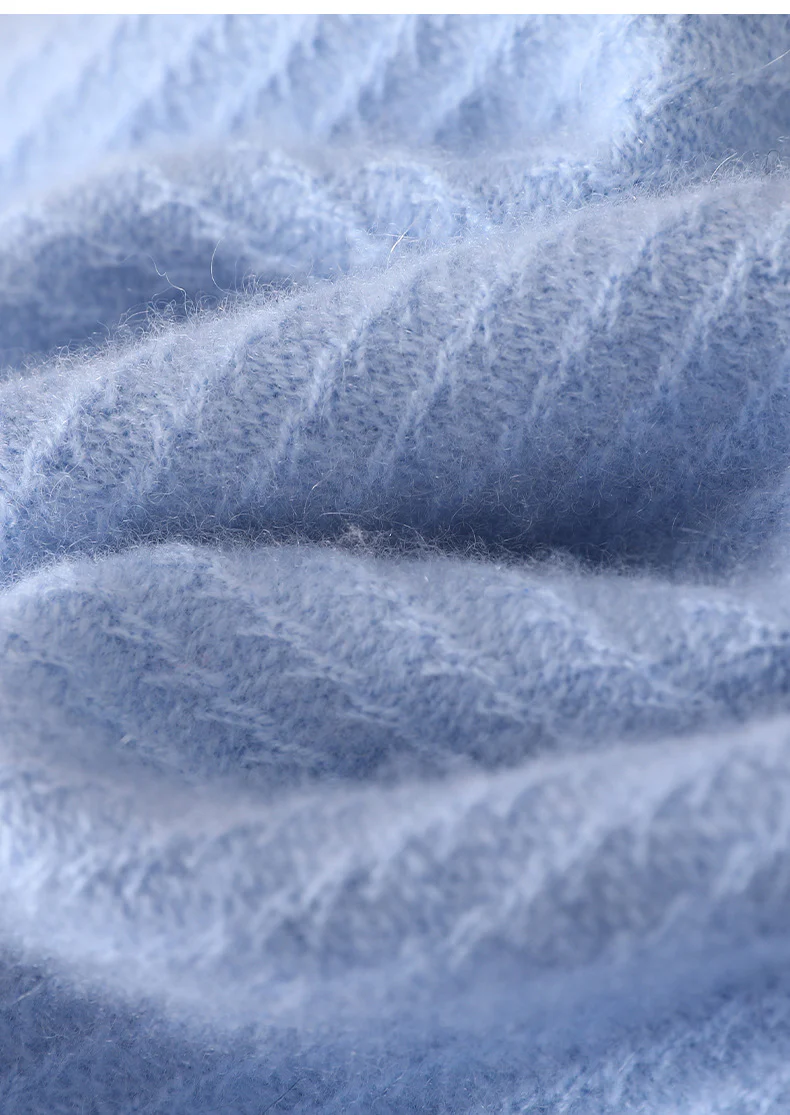 Round Neck Men's Cashmere Sweater Fashionable Colorblock Outerwear Knitted Sweater Warm Sweater Bottoming Shirt - Image 3