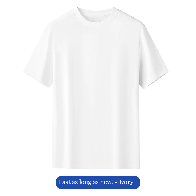 Round neck T-shirts Men's short-sleeved T-shirts Half-sleeved bottoming shirts - Image 3