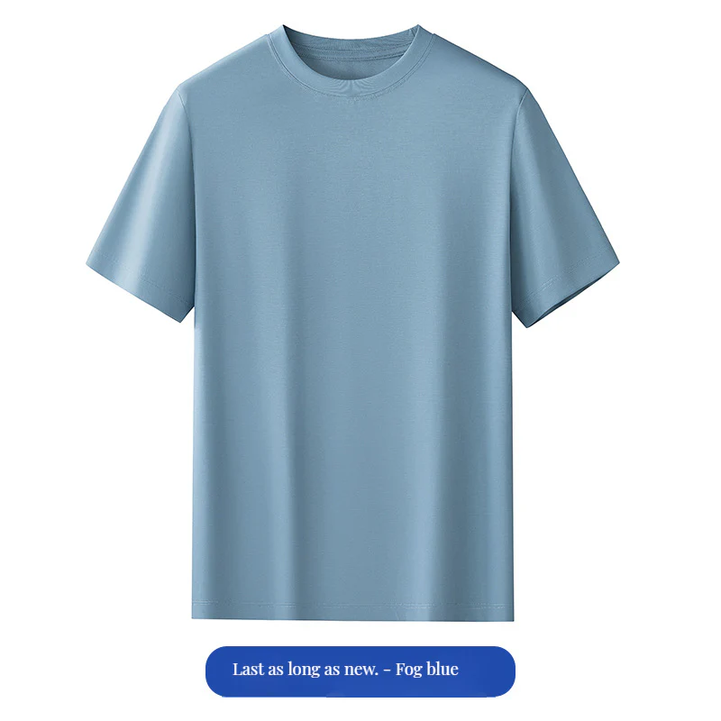 Round neck T-shirts Men's short-sleeved T-shirts Half-sleeved bottoming shirts - Image 5