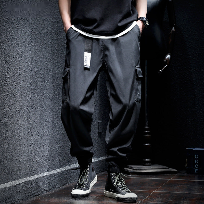 Summer ice silk thin workwear quick-drying ultra-thin nine-point harem pants - Image 4