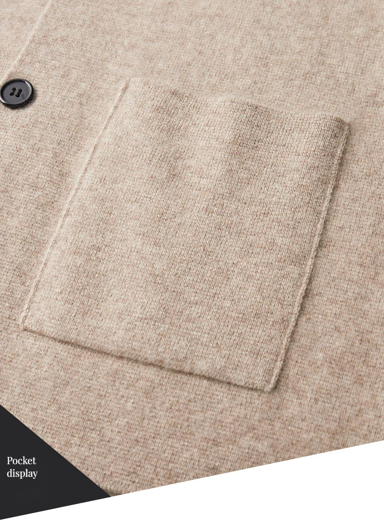 Wool Cardigan Set Lapel Jacket Knitted Casual Suit Jacket Top - Image 14